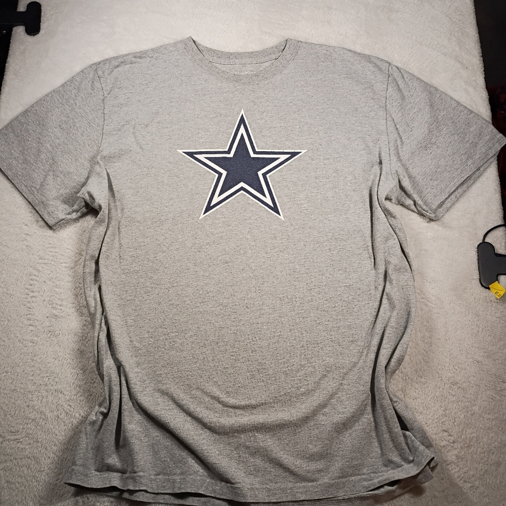Dallas Cowboys Authentic Logo T-Shirt XL Gray NFL Football Fan Tee